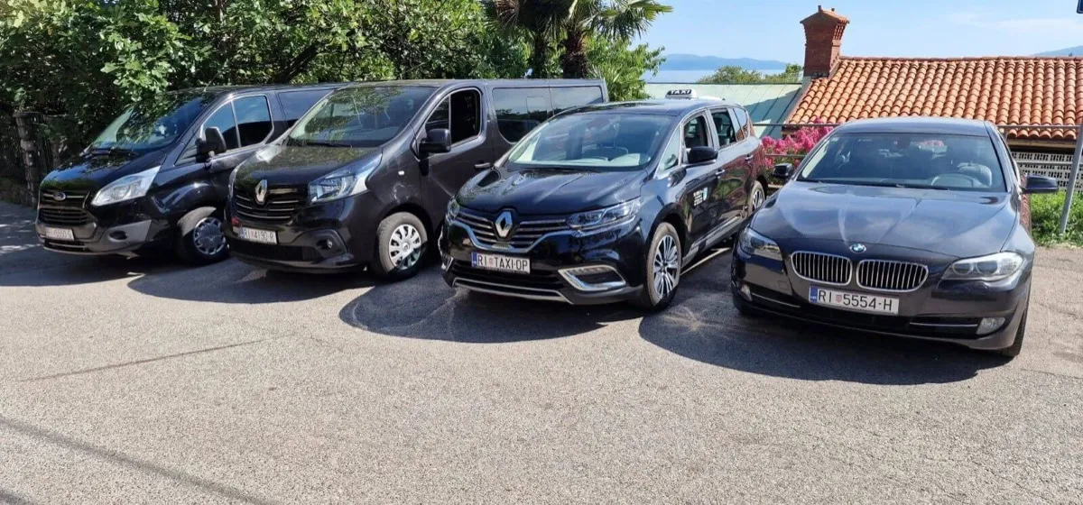 Taxi Opatija vans parked and ready for pickup